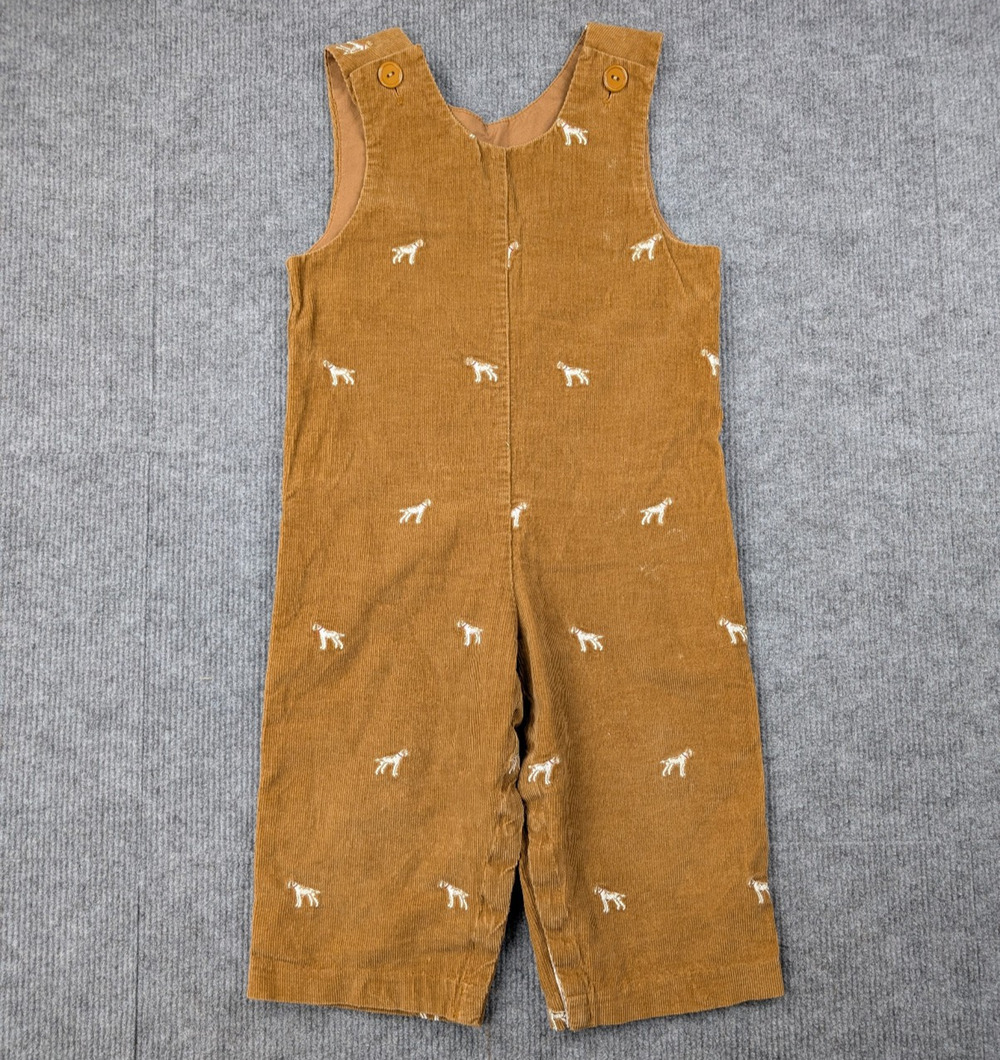 Rags Land One Piece Overalls Toddler Boys 3 Corduroy Novelty Pointer Dog Retro